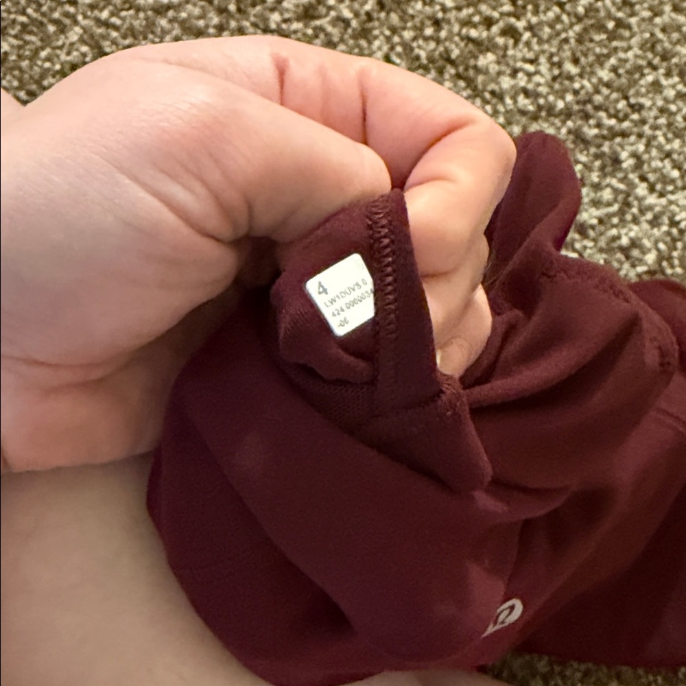 Women's Burgundy align top no padding - Picture 3 of 3